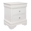 Traditional Design Bedroom Furniture 1pc Nightstand of 3x Drawers Faux Alligator Embossed Fronts White Finish Wooden Furniture