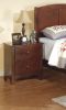 Dark Oak Finish Nightstand 2-Drawers Pine Veneer MDF Wooden 1pc Modern Nightstand