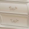 Pearl White 2-Drawer Nightstand with Queen Anne Legs