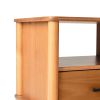 Transitional Solid Wood Spindle Nightstand ��� Caramel