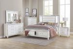 White Metallic Finish Glam Style Storage Chest of 5 Drawers Wooden 1pc Modern Bedroom Furniture Acrylic Hardware