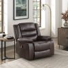 Modern Living room Furniture 1pc Power Lift Chair Faux Leather Upholstery Dark Brown Power Recliner Chair