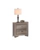 Modern 1pc Nightstand Wooden Bedside Table 2- Drawers Bedroom Furniture