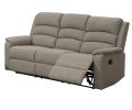 Modern Light Brown Color Burlap Fabric Recliner Motion Sofa 1pc Plush Couch Manual Motion Sofa Living Room Furniture