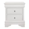 Traditional Design Bedroom Furniture 1pc Nightstand of 3x Drawers Faux Alligator Embossed Fronts White Finish Wooden Furniture