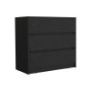 DEPOT E-SHOP Palmer 3 Drawers Dresser, Chest of Drawers, Black