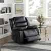 Modern Living room Furniture 1pc Power Lift Chair Faux Leather Upholstery Black Power Recliner Chair