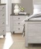 Transitional-Rustic Style Nightstand Drawers Two-Tone Finish Melamine Board Bedroom Furniture