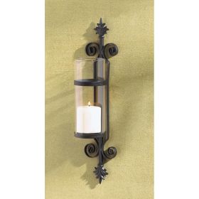 Elegant Ornate Scroll Wall Candle Sconce Holder for Home Decor