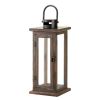 Rustic Wooden Lodge Lantern - Perfect for Home Decor and Outdoor Ambiance