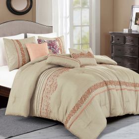 Ketifa 7 Pieces Comforter Set (size: QUEEN)