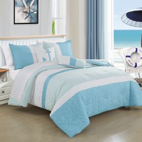 Anchors 9 Pieces Comforter Set (size: QUEEN)