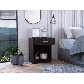 Pictor Nightstand, One Drawer, Lower Shelf. (Color: as Pic)