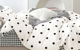 Clark Polka Dot Black and White Reversible Comforter Set