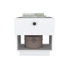 Paris 1 Drawer Nightstand , End Table, Side Table Open Lower Shelf -White